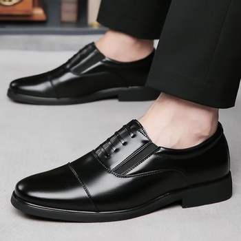 Muške kožne cipele — slip-on, niski gležanj, kožna kapica prsta, gornji dio od kože tele, gumeni đon