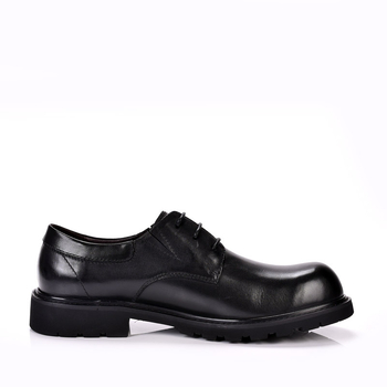 Muške platforme od prave kože, okrugla špička, niski potplat 1–3 cm, gumeni potplat, poslovno-slobodno vrijeme stil