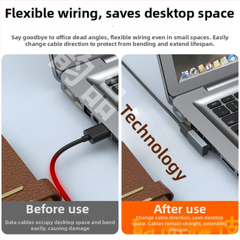 Adaptor USB 2.0 unghiular 90°, M–F, conector dublu blind, pentru laptop și încărcare în mașină, compatibil cu Huawei, Samsung, Xiaomi, Oppo