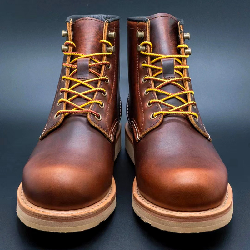 Radne čizme od kože najvišeg sloja, Goodyear potplata, prirodna koža uložak, retro stil