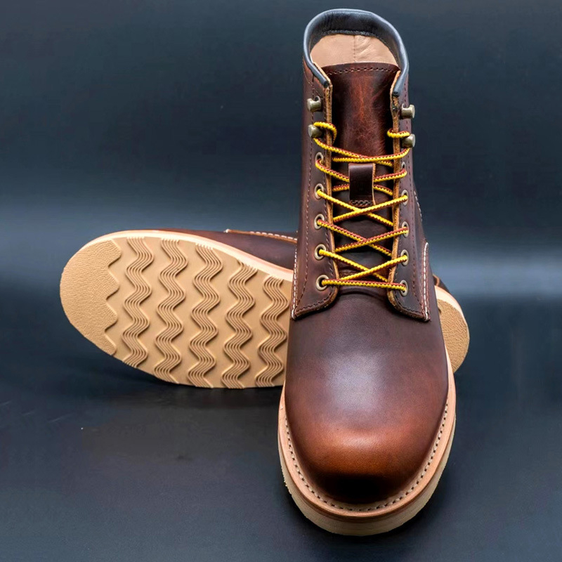 Radne čizme od kože najvišeg sloja, Goodyear potplata, prirodna koža uložak, retro stil