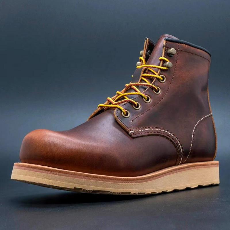 Radne čizme od kože najvišeg sloja, Goodyear potplata, prirodna koža uložak, retro stil