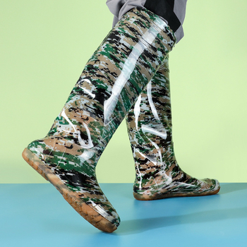  Rizsföldi esőcsizmák, magas cső, uniszex, PVC felső rész, gumí talp, csúszásmentes, PU talpbetét