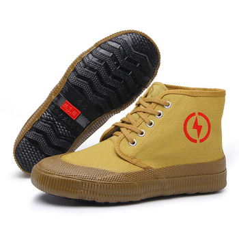 5kV električno izolirane radne cipele, visoki kroj s canvas gornjim dijelom, prozračne, protuklizne, unisex