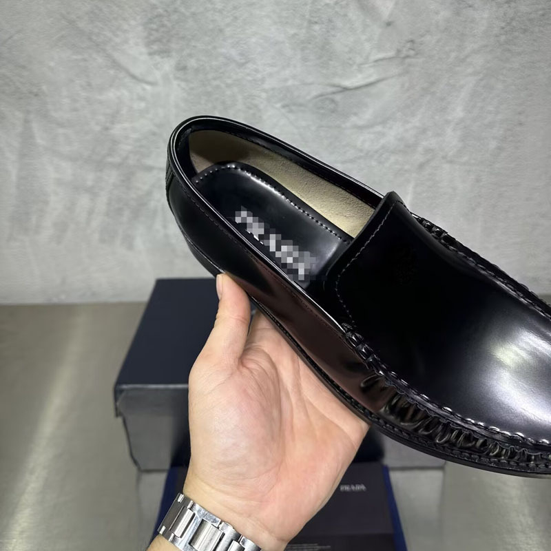 Muške mokasine od prave kože – lagane Slip-On cipele za vožnju, okrugli vrh, niski gornji dio, podstava od mikrovlakana, gumeni potplat