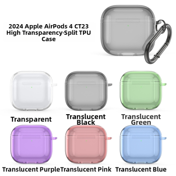 AirPods 4 púzdro - priehľadný TPU, vstrekované formovanie, univerzálne (Model: 34286993258)