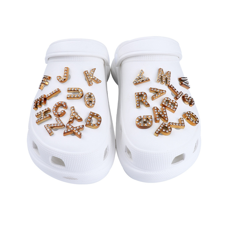 Dodaci za obuću — Skup kopča sa slovima za Crocs (ABS; Model Letter e-x; Brend Xianzhi; Pogodno za sandale, svakodnevnu obuću, papuče; Stil: DIY dekorativno slovo)