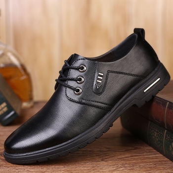 Мъжки кожени обувки за делово и ежедневие, горна част микрофибърна кожа, подметка гума, анти-плъзгане, износоустойчиви, вътрешност и стелка микрофибър, стил: свободно време, лоуфърс