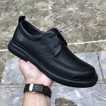 Muške kožne cipele za poslovni i casual stil, crne, 2026 model, koža, prozračnost, mekana potplata