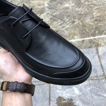 Muške kožne cipele za poslovni i casual stil, crne, 2026 model, koža, prozračnost, mekana potplata