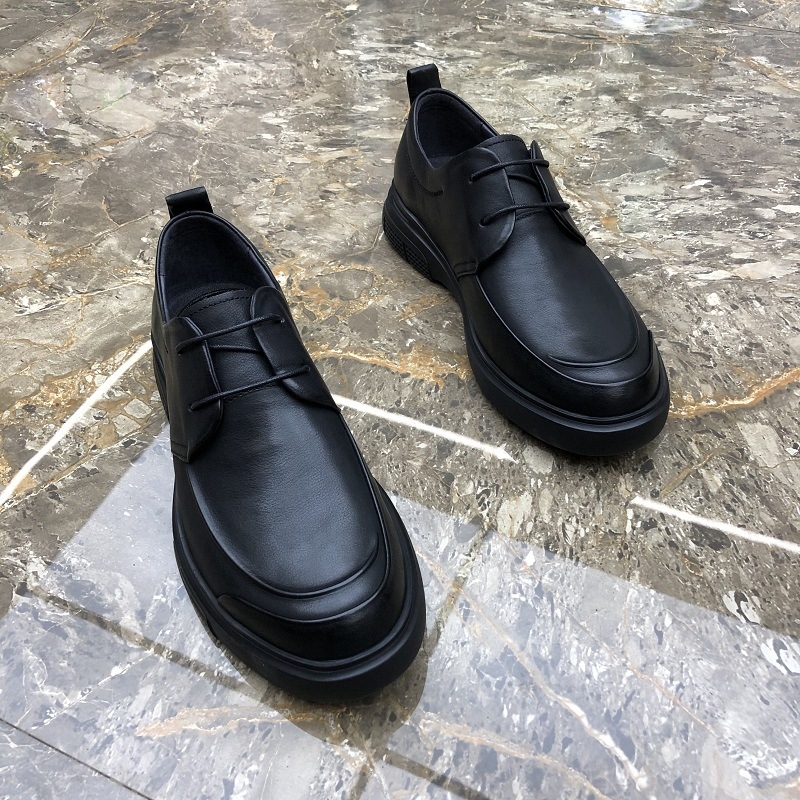 Muške kožne cipele za poslovni i casual stil, crne, 2026 model, koža, prozračnost, mekana potplata