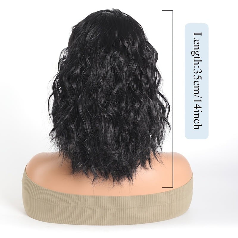 Youju perika s repom: s vezicom za stezanje, valovita kosa, vlakno visokotemperaturnog svile, model PY151-2