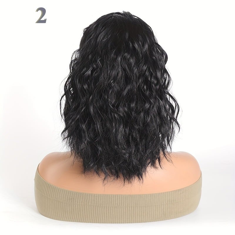 Youju perika s repom: s vezicom za stezanje, valovita kosa, vlakno visokotemperaturnog svile, model PY151-2