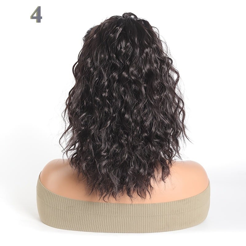 Youju perika s repom: s vezicom za stezanje, valovita kosa, vlakno visokotemperaturnog svile, model PY151-2