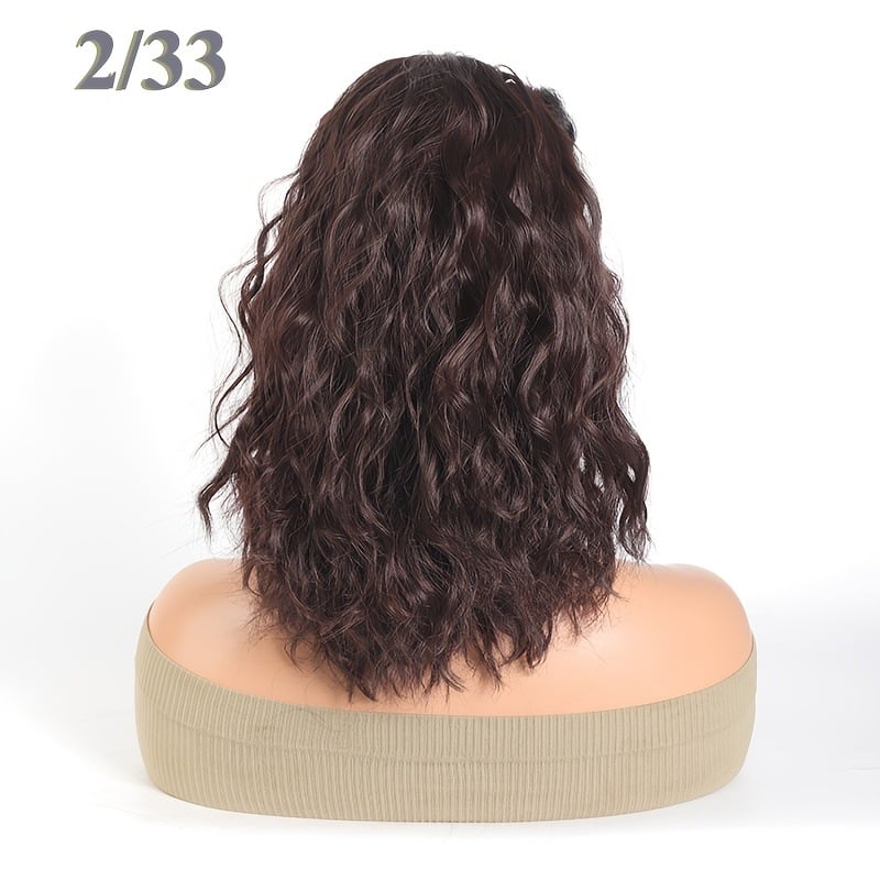 Youju perika s repom: s vezicom za stezanje, valovita kosa, vlakno visokotemperaturnog svile, model PY151-2