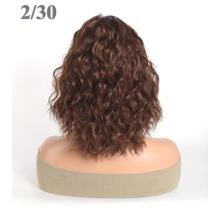 Youju perika s repom: s vezicom za stezanje, valovita kosa, vlakno visokotemperaturnog svile, model PY151-2