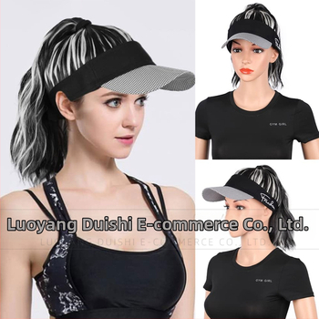 Perika s repom, uzorak houndstooth, kosa od visokotemperaturne žice, za žene, mehanički postupak, bez vrućeg bojanja