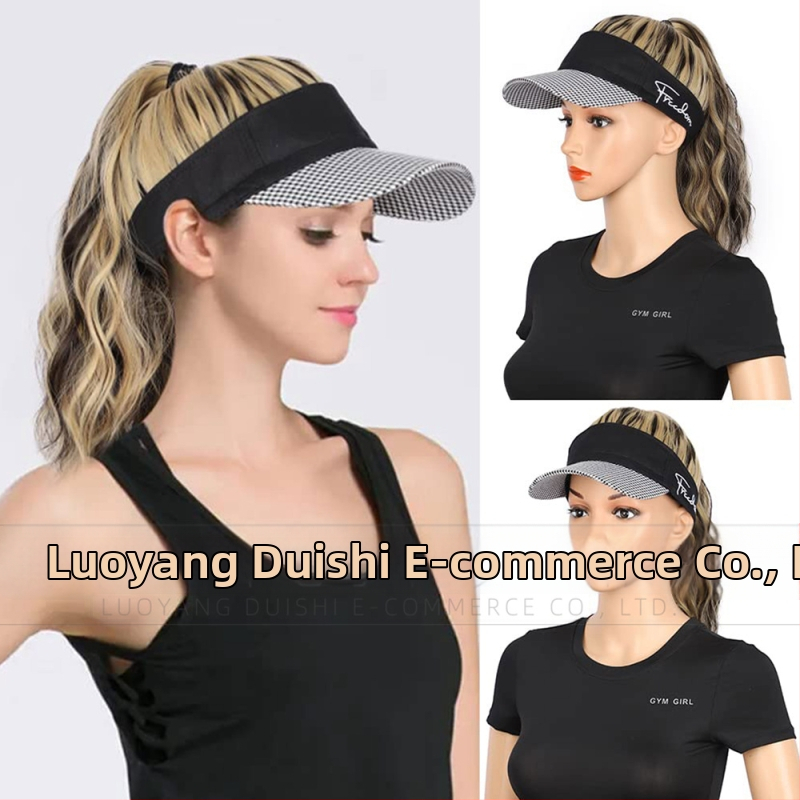 Perika s repom, uzorak houndstooth, kosa od visokotemperaturne žice, za žene, mehanički postupak, bez vrućeg bojanja