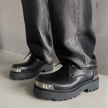 Unisex derbi cipele s PU gornjim dijelom, gumom, podignuta potplata, protuklizne, rimski stil