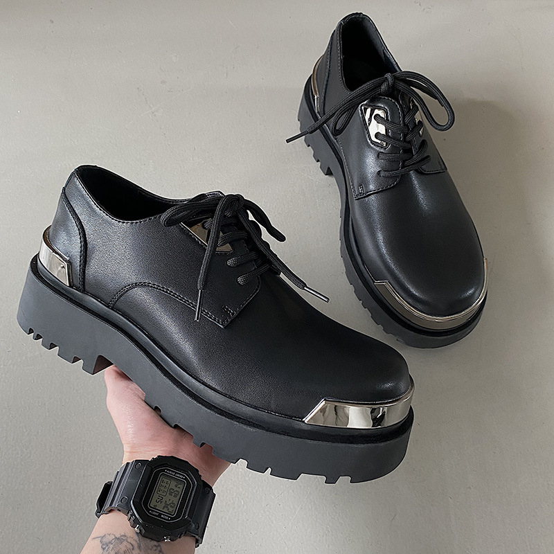 Unisex derbi cipele s PU gornjim dijelom, gumom, podignuta potplata, protuklizne, rimski stil
