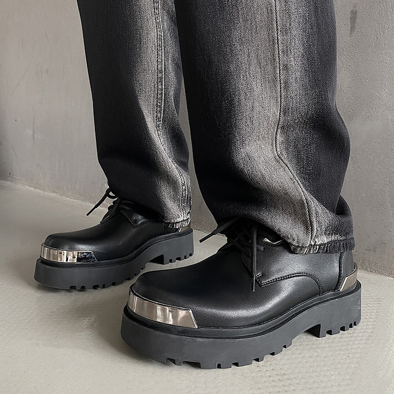 Unisex derbi cipele s PU gornjim dijelom, gumom, podignuta potplata, protuklizne, rimski stil