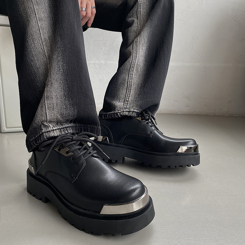Unisex derbi cipele s PU gornjim dijelom, gumom, podignuta potplata, protuklizne, rimski stil
