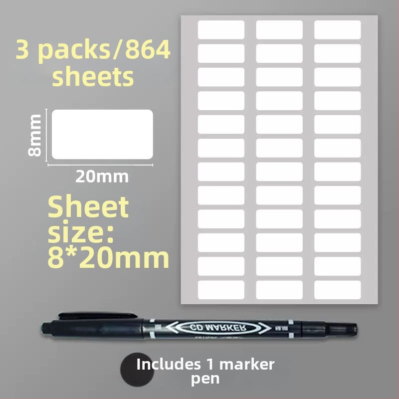 Samoljepljive PVC naljepnice – upute naljepnice, model: naljepnica, 1 komad po stranici