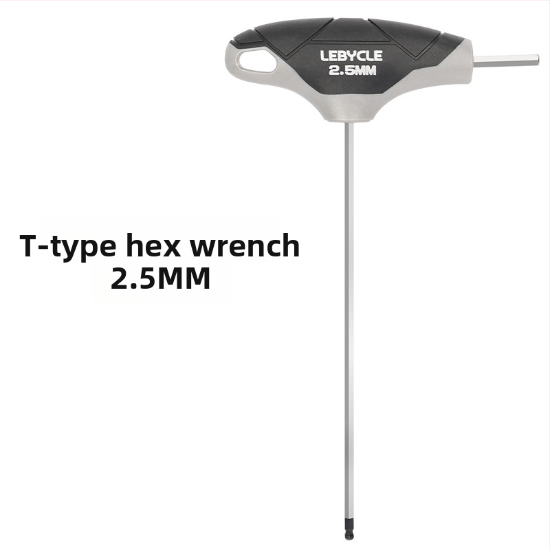 Sada imbusových kľúčov s T-úchopom a guľovým koncom pre bicykle, S2 oceľ