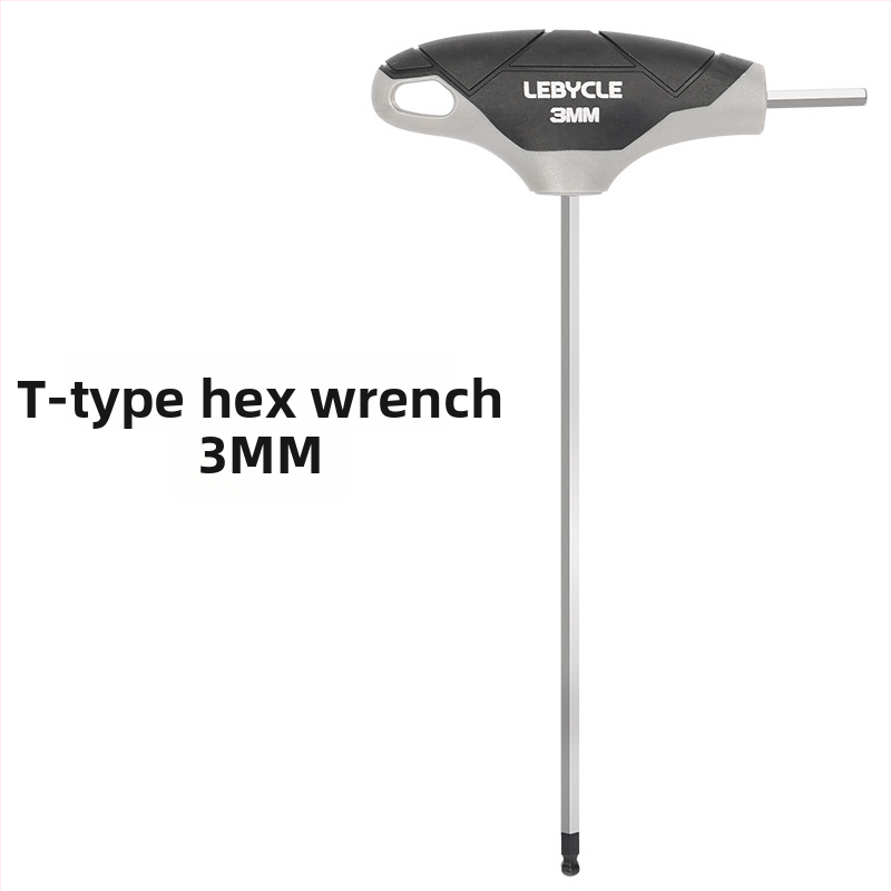 Sada imbusových kľúčov s T-úchopom a guľovým koncom pre bicykle, S2 oceľ