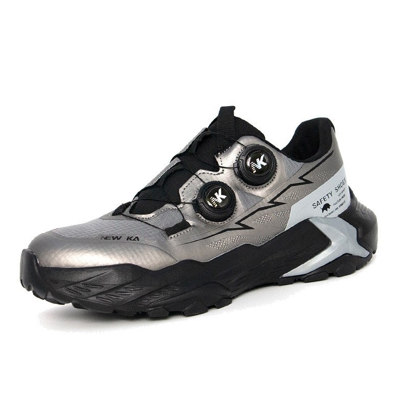 NEWKA Работни обувки за безопасност с антипробив и антиудар, TPU лист + стоманена телена мрежа, нисък връх