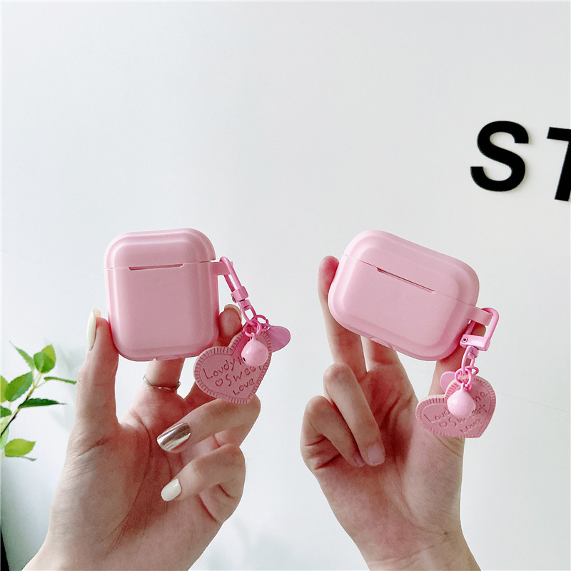 Kućište za AirPods Pro 2. generacije — mekano jednoslojno TPU kućište, fluorescentno zelene boje s dizajnom srca