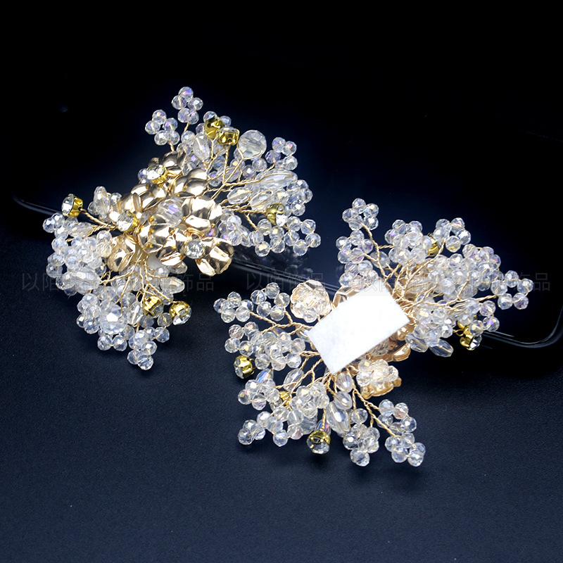 Odvojivi ukras za obuće: kristalna mašna cvijet — stil Bow crystal flower; pogodno za cipele: čizme, sandale, svakodnevne cipele, platnene cipele, papuče; marka: Yimo jewelry; sezone: ljeto, zima, proljeće, jesen