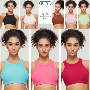 Lulu stil kratki top za jogu s integriranom podrškom za grudi – najlon, brzo sušenje, prozračan, za žene