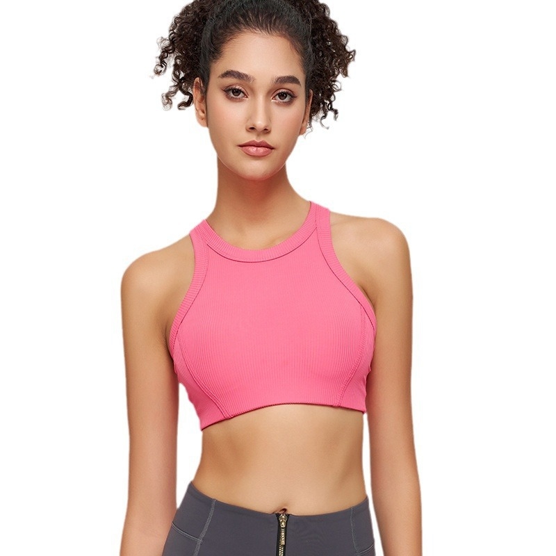 Lulu stil kratki top za jogu s integriranom podrškom za grudi – najlon, brzo sušenje, prozračan, za žene