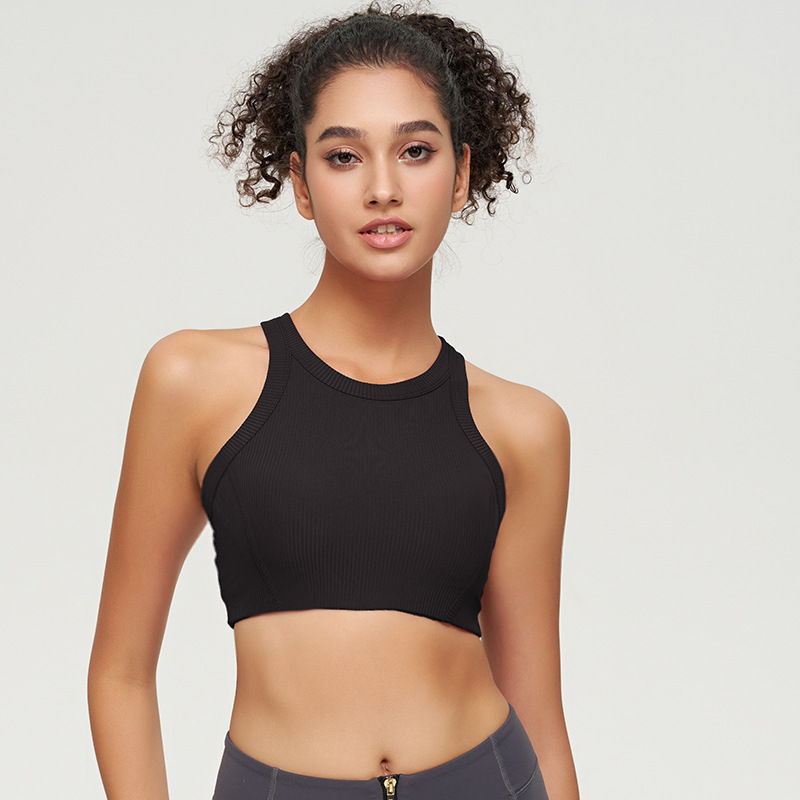 Lulu stil kratki top za jogu s integriranom podrškom za grudi – najlon, brzo sušenje, prozračan, za žene