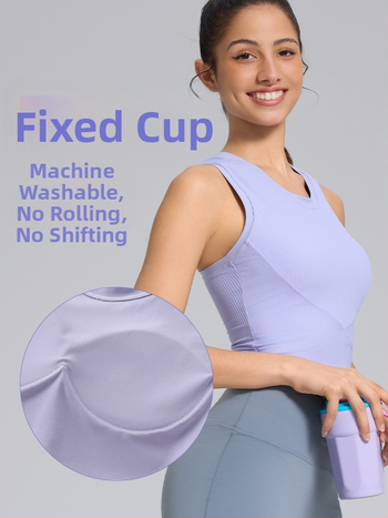 Joga sportski grudnjak s čvrstim košaricama – Push-Up, Shockproof, brzo sušenje najlona, umetci za jastučiće