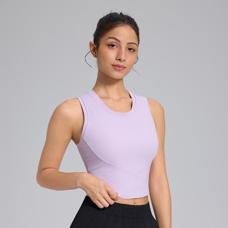 Joga sportski grudnjak s čvrstim košaricama – Push-Up, Shockproof, brzo sušenje najlona, umetci za jastučiće