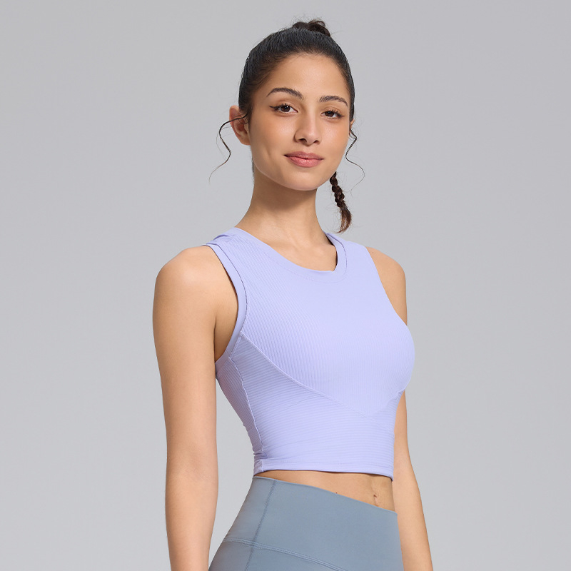 Joga sportski grudnjak s čvrstim košaricama – Push-Up, Shockproof, brzo sušenje najlona, umetci za jastučiće