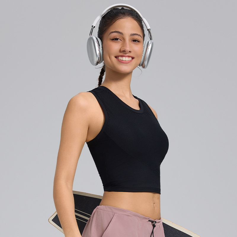 Joga sportski grudnjak s čvrstim košaricama – Push-Up, Shockproof, brzo sušenje najlona, umetci za jastučiće