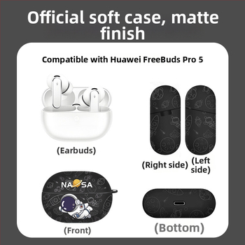 Ochranný kryt pre Huawei FreeBuds Pro 5, ručne vyrobený, karikatúrny štýl, vodný transferná nálepka