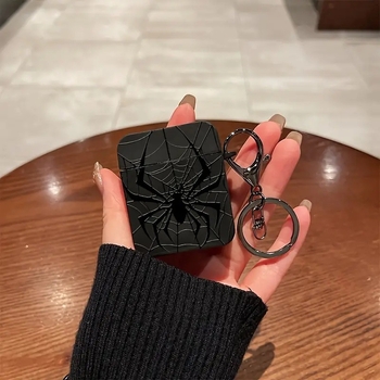 Ochranný kryt AirPods 4, TPU, reliéfny štvorcový pavúčí vzor, kompatibilný s Apple AirPods 4. generácie