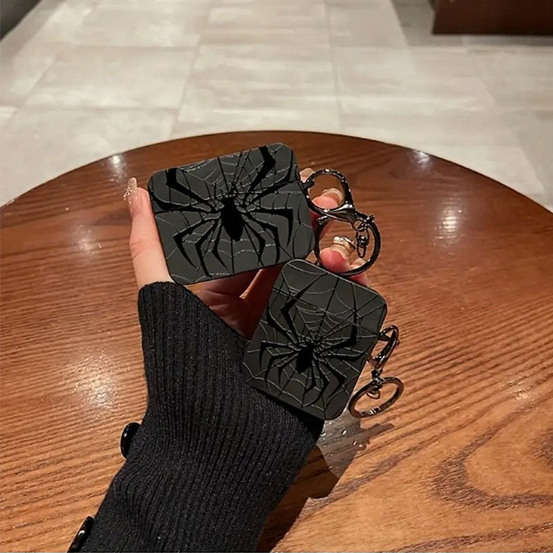 Ochranný kryt AirPods 4, TPU, reliéfny štvorcový pavúčí vzor, kompatibilný s Apple AirPods 4. generácie