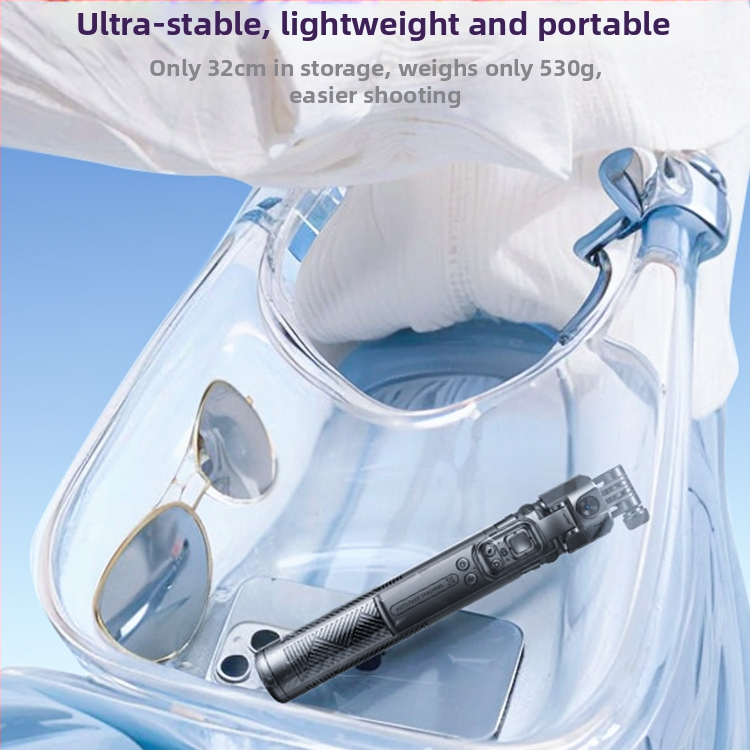 Selfie stick AI cu urmărire facială, urmărire automată, rotație 360°, corp din aliaj de aluminiu