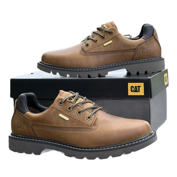 Muške cipele za rad od prave kože, niske, outdoor casual stil, okrugli vrh, gumeni đon, vezivanje