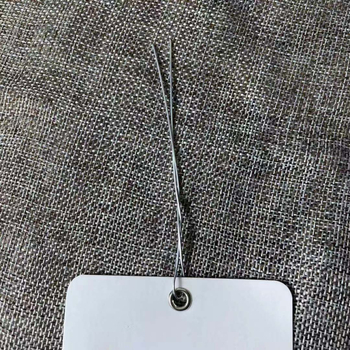 Etichetă goală pentru agățat haine cu cataramă metalică și sârmă, hârtie acoperită, personalizabilă