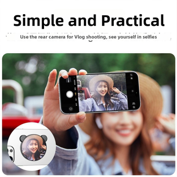 Magnetické selfie zrkadlo pre smartfóny s obrazovou stabilizáciou, Bluetooth a diaľkovým ovládaním, univerzálny štýl, plastová konštrukcia