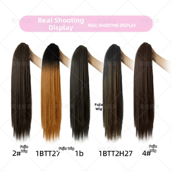 Perika Fujia Wmmw s vrpcom za rep, mrežasti stil, vlakno otporno na visoke temperature za žene