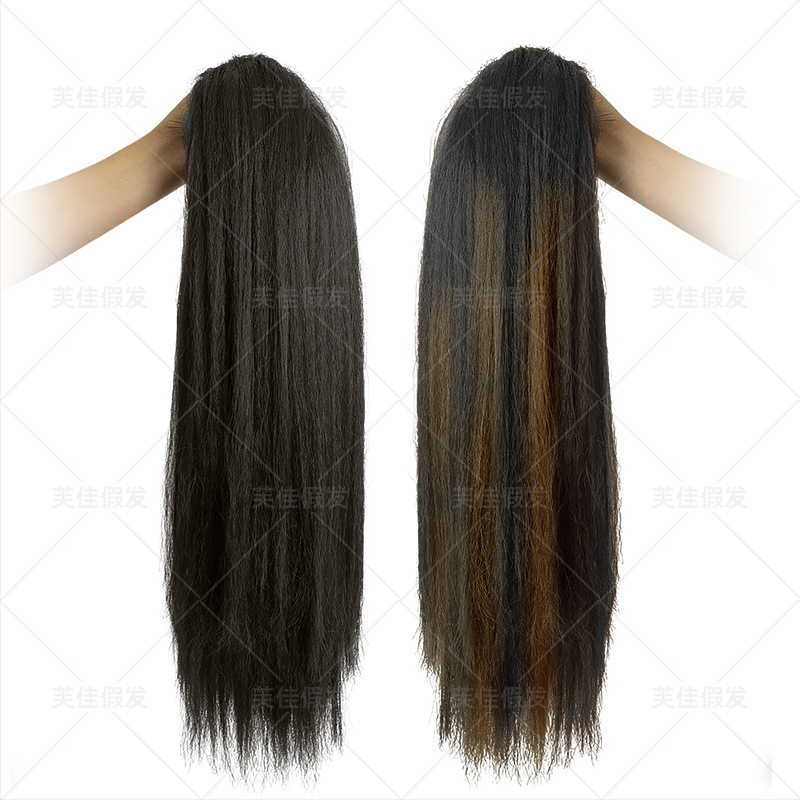 Perika Fujia Wmmw s vrpcom za rep, mrežasti stil, vlakno otporno na visoke temperature za žene