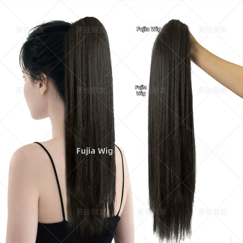 Perika Fujia Wmmw s vrpcom za rep, mrežasti stil, vlakno otporno na visoke temperature za žene