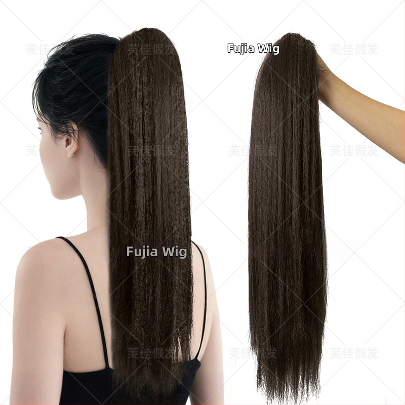 Perika Fujia Wmmw s vrpcom za rep, mrežasti stil, vlakno otporno na visoke temperature za žene